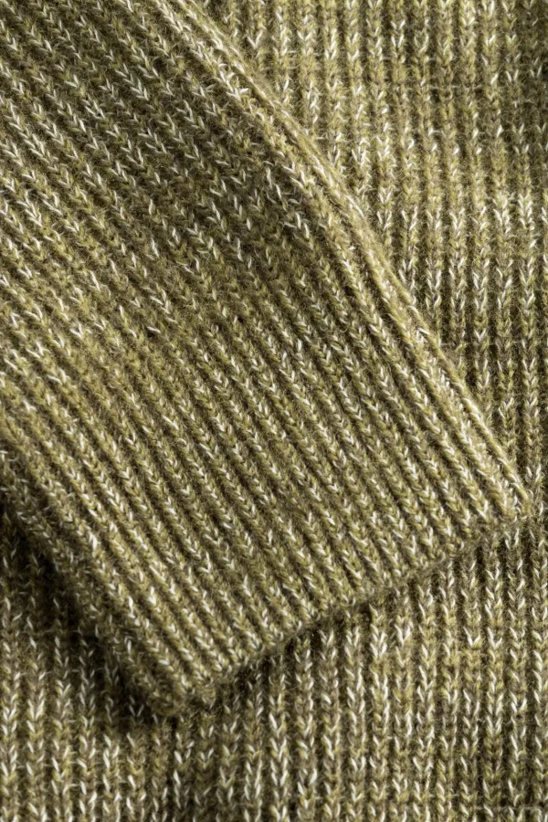 Norse Projects KNITWEAR^Loki Wool Cotton Rib Cardigan Sitka Green