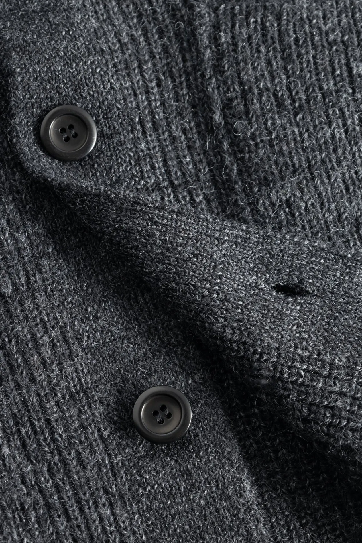 loki_wool_cotton_rib_cardigan_8.webp Norse Projects KNITWEAR^Loki Wool Cotton Rib Cardigan Dark Grey Melange