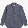 Norse Projects SHIRTING^Mo Check Oversized Shirt Dark Navy