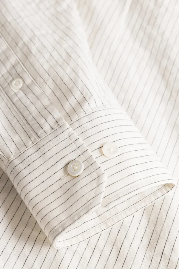 Norse Projects SHIRTING^Mo Oversized Striped Shirt Ecru