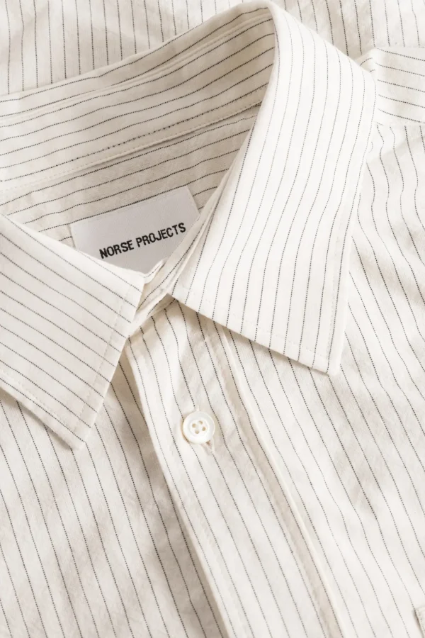Norse Projects SHIRTING^Mo Oversized Striped Shirt Ecru