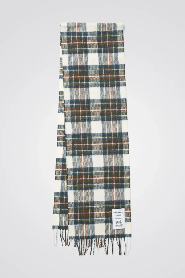 Norse Projects ACCESSORIES^Moon Checked Lambswool Scarf Scoria Blue