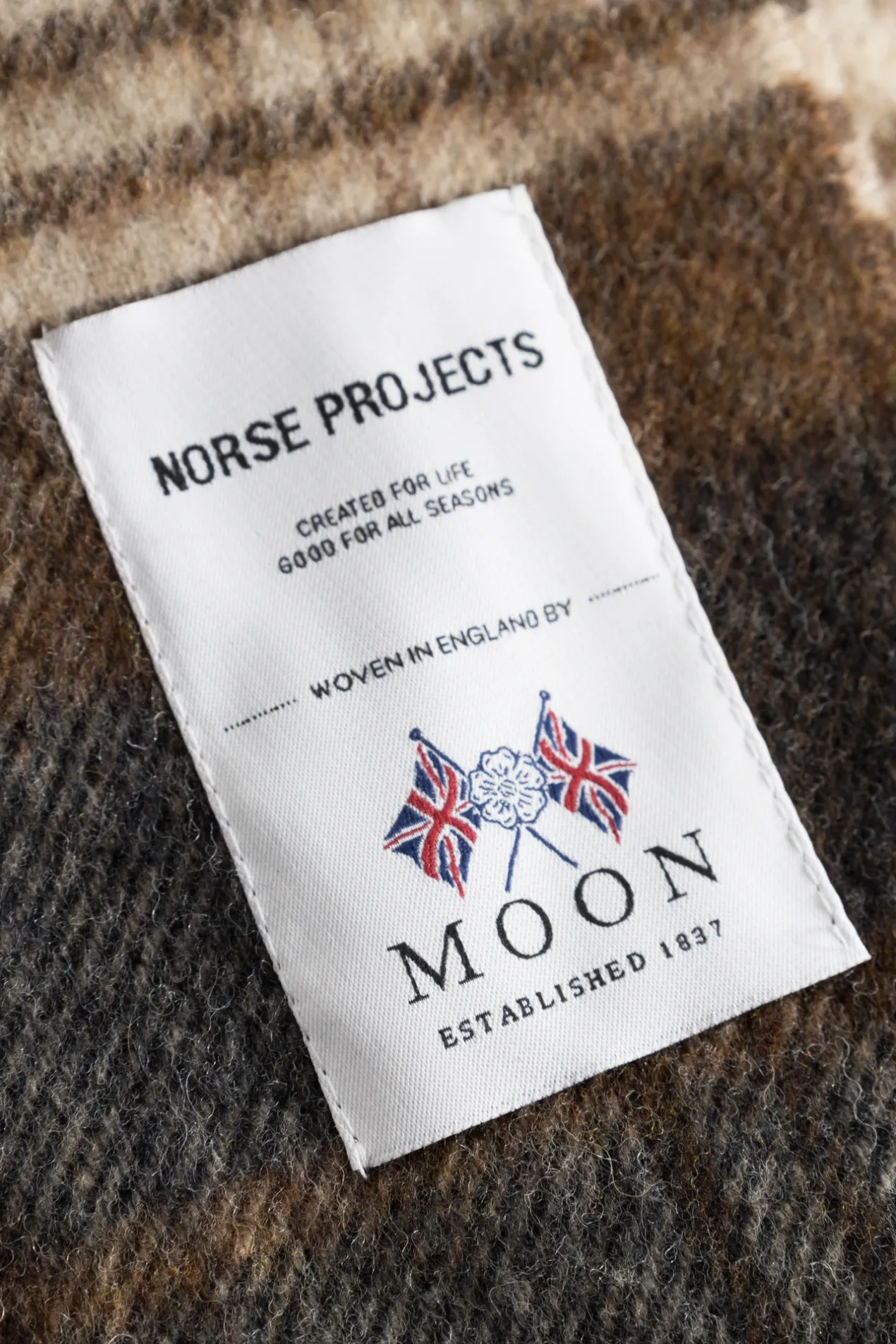 moon_checked_merino_lambswool_scarf_2.webp Norse Projects ACCESSORIES^Moon Checked Merino Lambswool Scarf Taupe