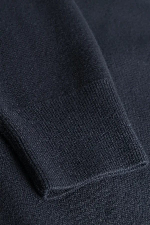 Norse Projects KNITWEAR^Nicolai Merino Cotton Milano Jacket Dark Navy