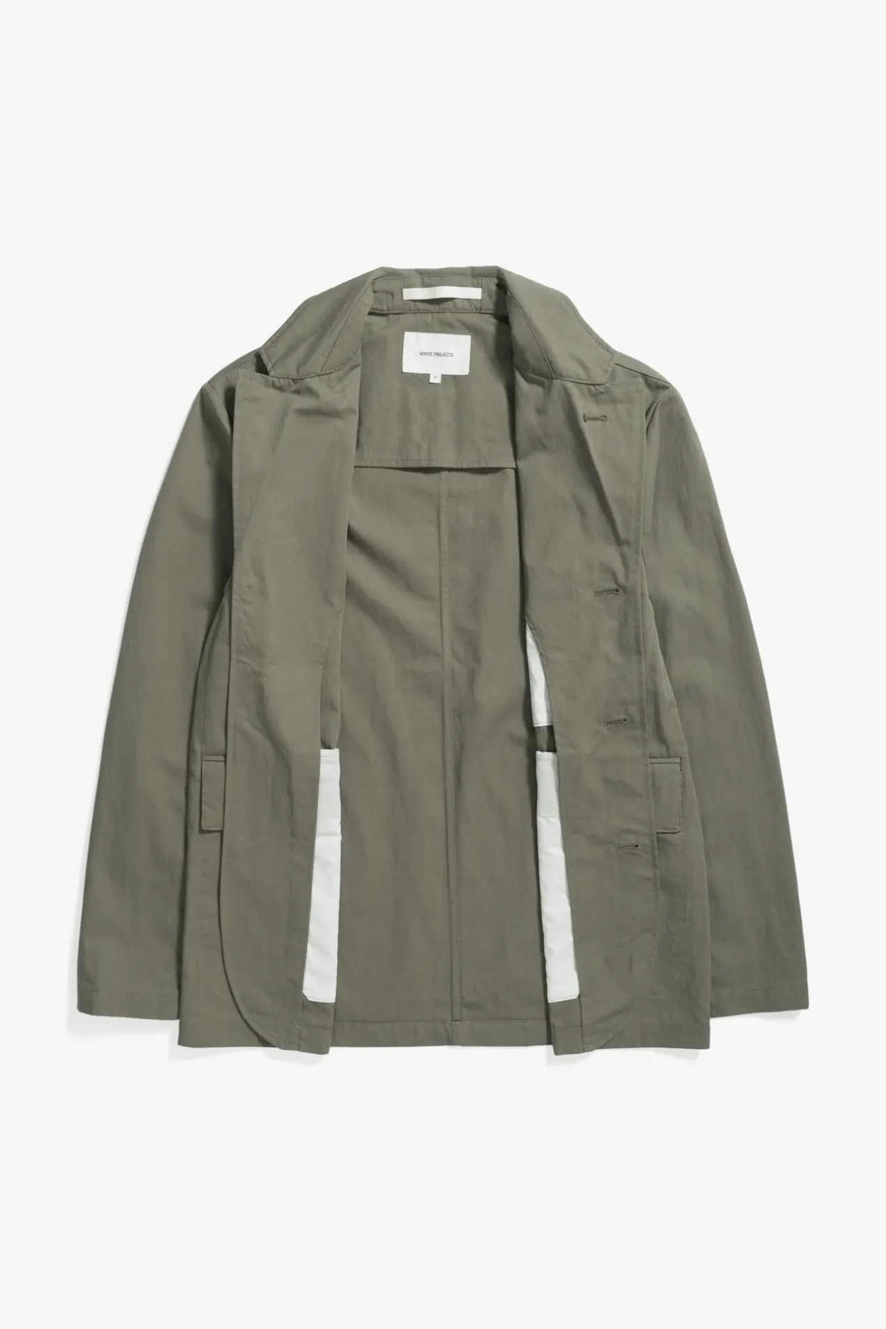 nilas_fine_broken_twill_work_jacket_1.webp Norse Projects OVERSHIRTS | OUTERWEAR^Nilas Fine Broken Twill Work Jacket Sediment Green