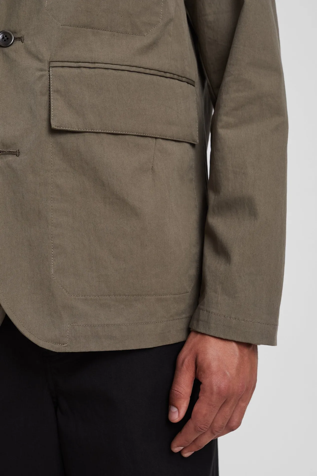 nilas_fine_broken_twill_work_jacket_5.webp Norse Projects OVERSHIRTS | OUTERWEAR^Nilas Fine Broken Twill Work Jacket Sediment Green