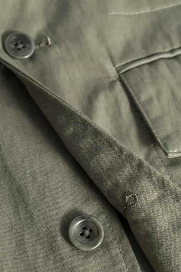 Norse Projects OVERSHIRTS | OUTERWEAR^Nilas Fine Broken Twill Work Jacket Sediment Green