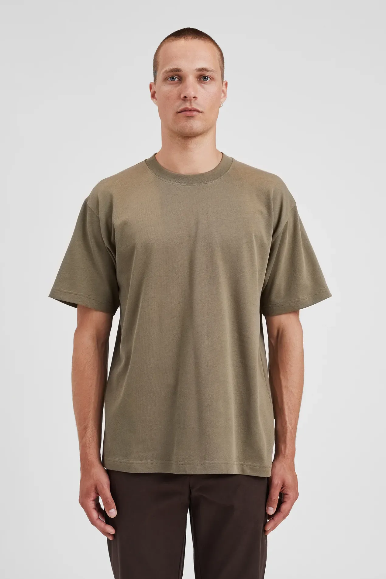 norse_standard_heavy_loose_tshirt_2.webp Norse Projects T-SHIRTS^Norse Standard Heavy Loose T-shirt Sediment Green