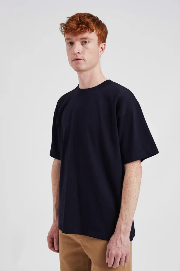 Norse Projects T-SHIRTS^Norse Standard Heavy Loose T-shirt Dark Navy
