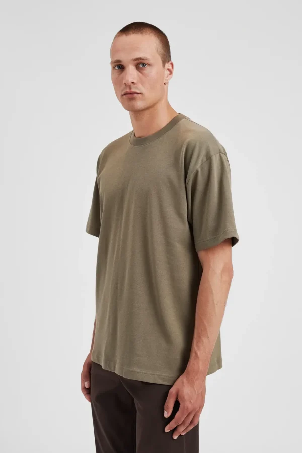 Norse Projects T-SHIRTS^Norse Standard Heavy Loose T-shirt Sediment Green