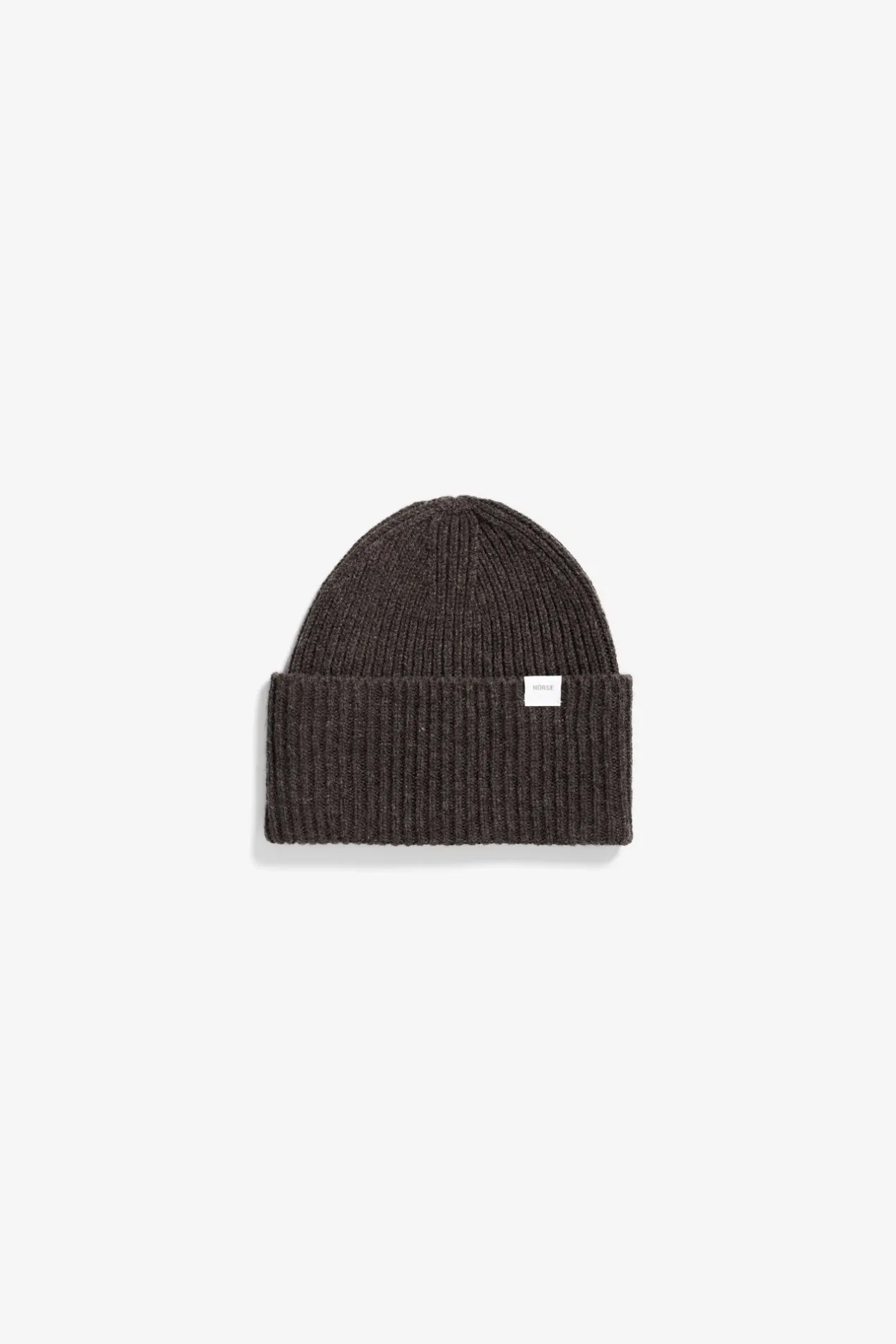 norse_standard_merino_lambswool_beanie_0-2.webp Norse Projects BEANIES^Norse Standard Merino Lambswool Beanie Heathland Brown