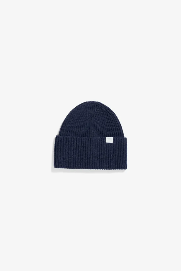 Norse Projects BEANIES^Norse Standard Merino Lambswool Beanie Dark Navy