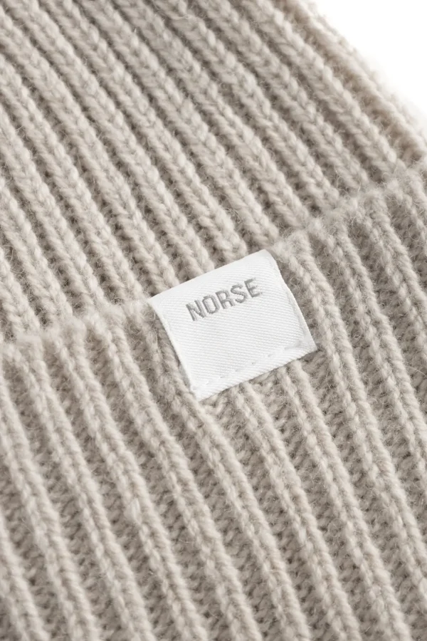 Norse Projects BEANIES^Norse Standard Merino Lambswool Beanie Oatmeal