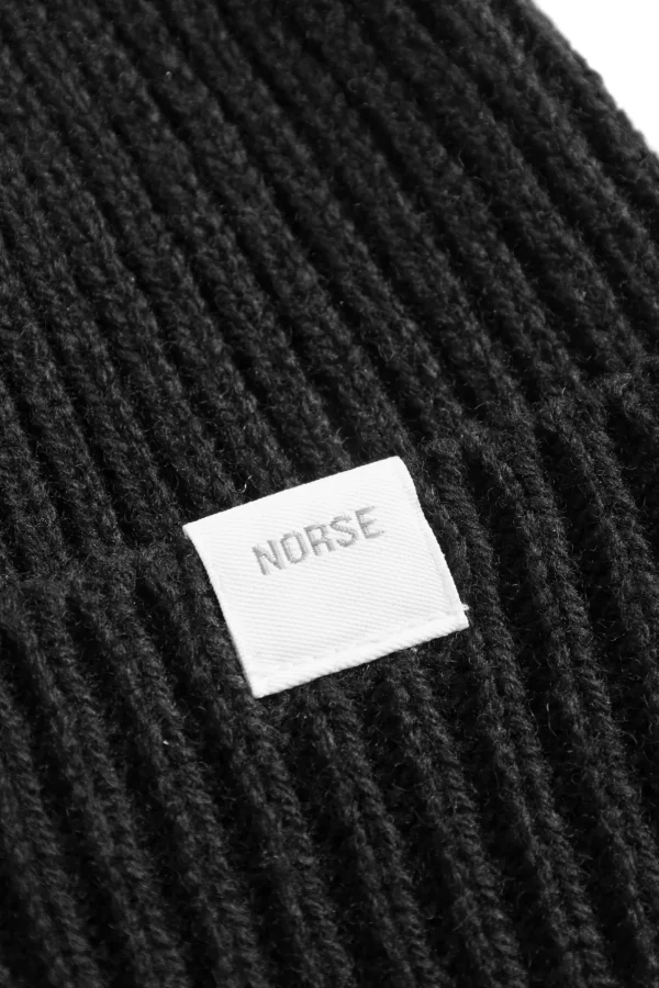 Norse Projects BEANIES^Norse Standard Merino Lambswool Beanie Black