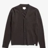 Norse Projects KNITWEAR^Norse Standard Merino Lambswool Cardigan Heathland Brown