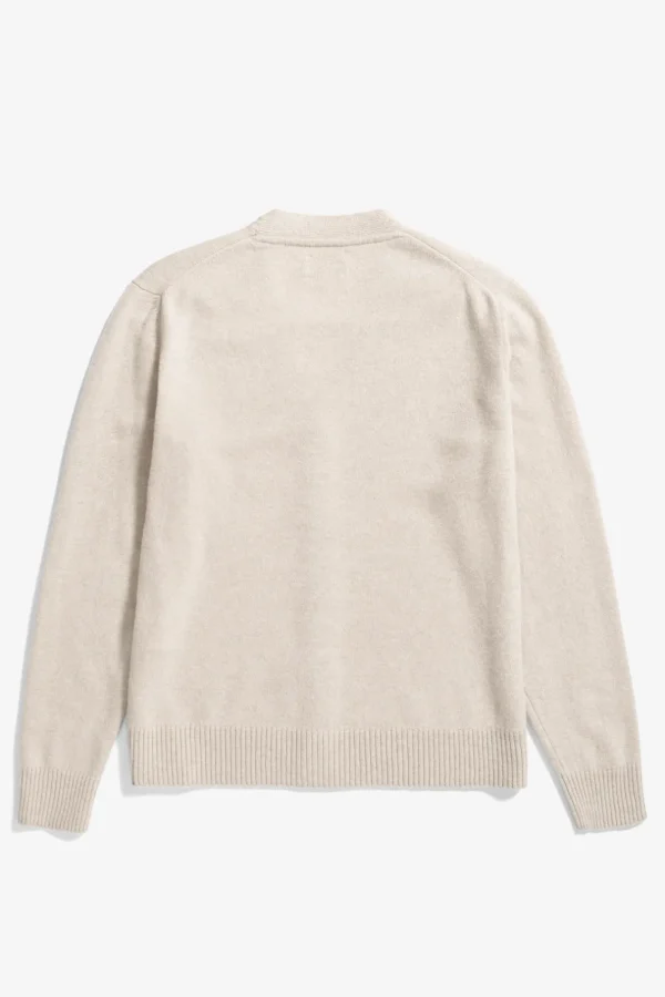 Norse Projects KNITWEAR^Norse Standard Merino Lambswool Cardigan Oatmeal