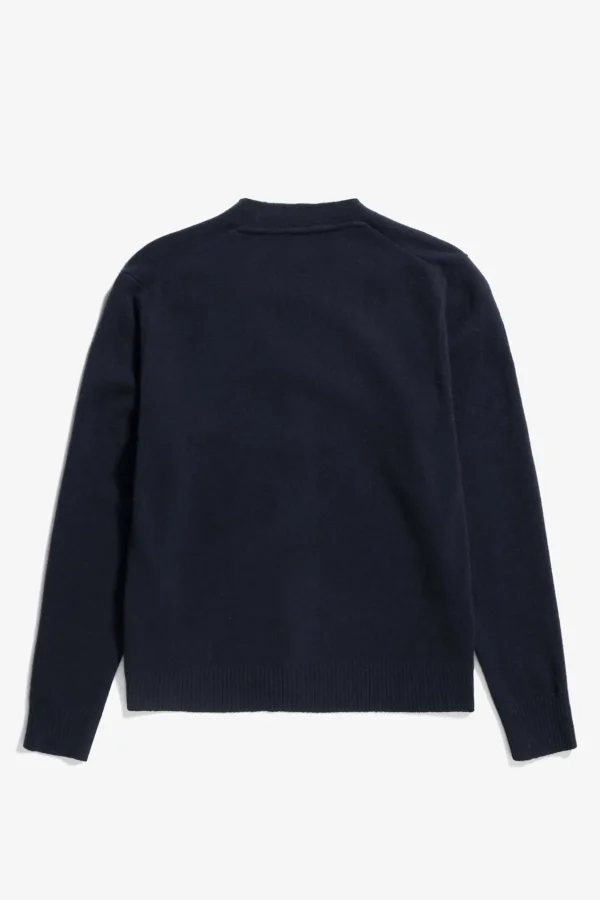 Norse Projects KNITWEAR^Norse Standard Merino Lambswool Cardigan Dark Navy