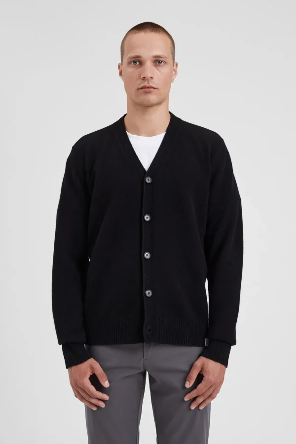 Norse Projects KNITWEAR^Norse Standard Merino Lambswool Cardigan Black
