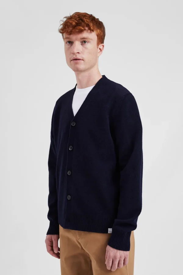 Norse Projects KNITWEAR^Norse Standard Merino Lambswool Cardigan Dark Navy