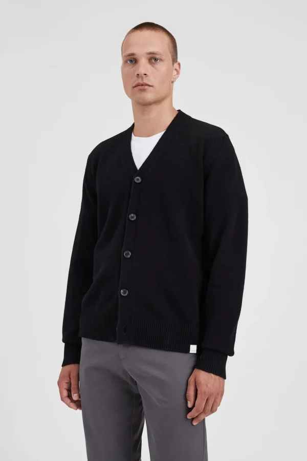 Norse Projects KNITWEAR^Norse Standard Merino Lambswool Cardigan Black