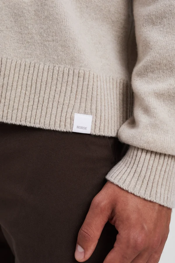 Norse Projects KNITWEAR^Norse Standard Merino Lambswool Cardigan Oatmeal