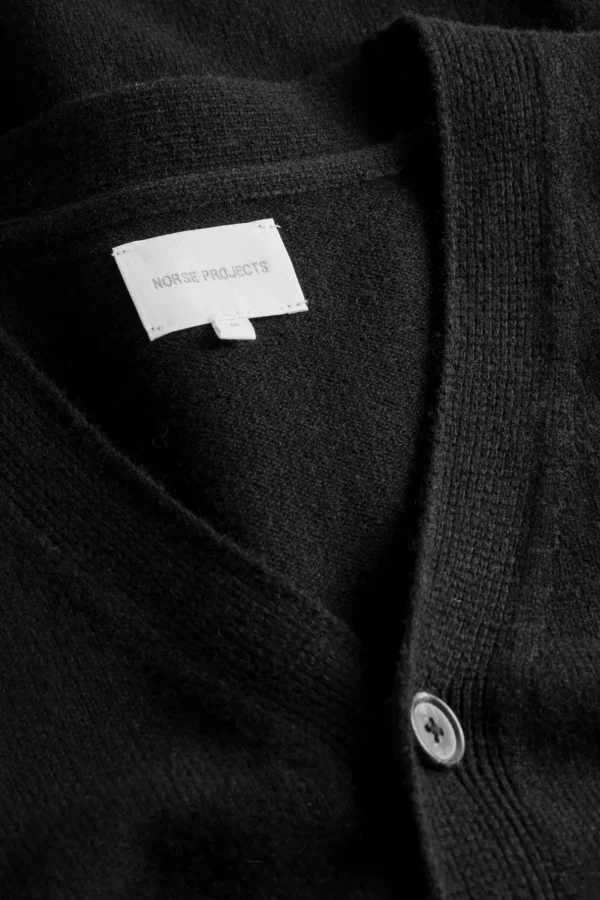 Norse Projects KNITWEAR^Norse Standard Merino Lambswool Cardigan Black