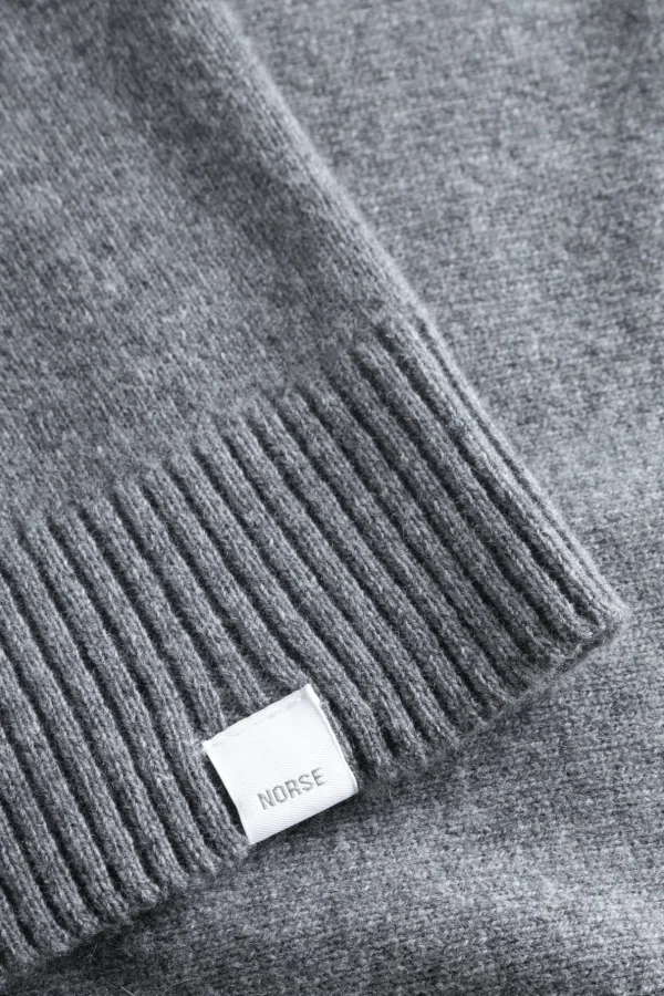 Norse Projects KNITWEAR^Norse Standard Merino Lambswool Cardigan Grey Melange
