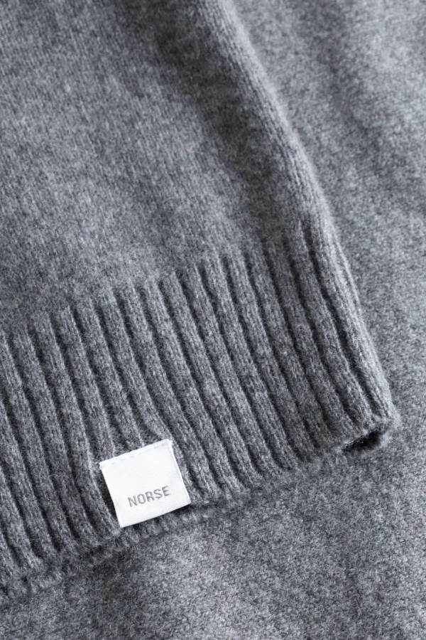 Norse Projects KNITWEAR^Norse Standard Merino Lambswool Polo Grey Melange