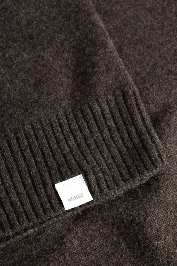 Norse Projects KNITWEAR^Norse Standard Merino Lambswool Polo Heathland Brown