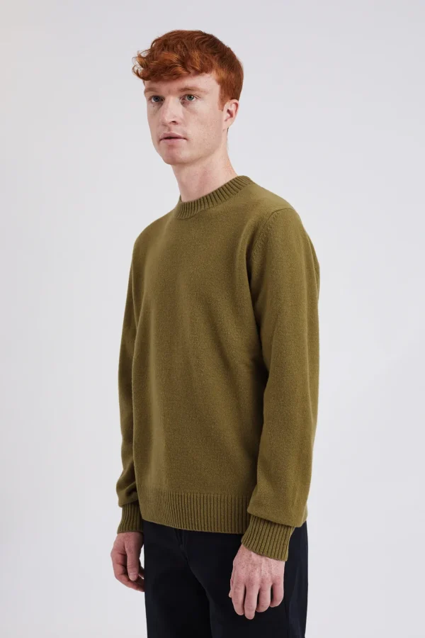 Norse Projects KNITWEAR^Norse Standard Merino Lambswool Sweater Sitka Green