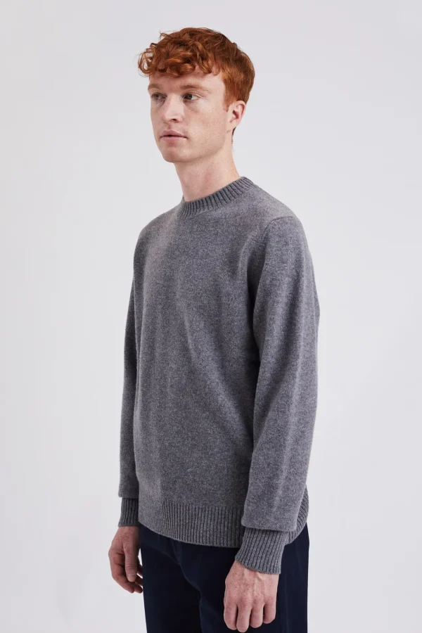 Norse Projects KNITWEAR^Norse Standard Merino Lambswool Sweater Grey Melange