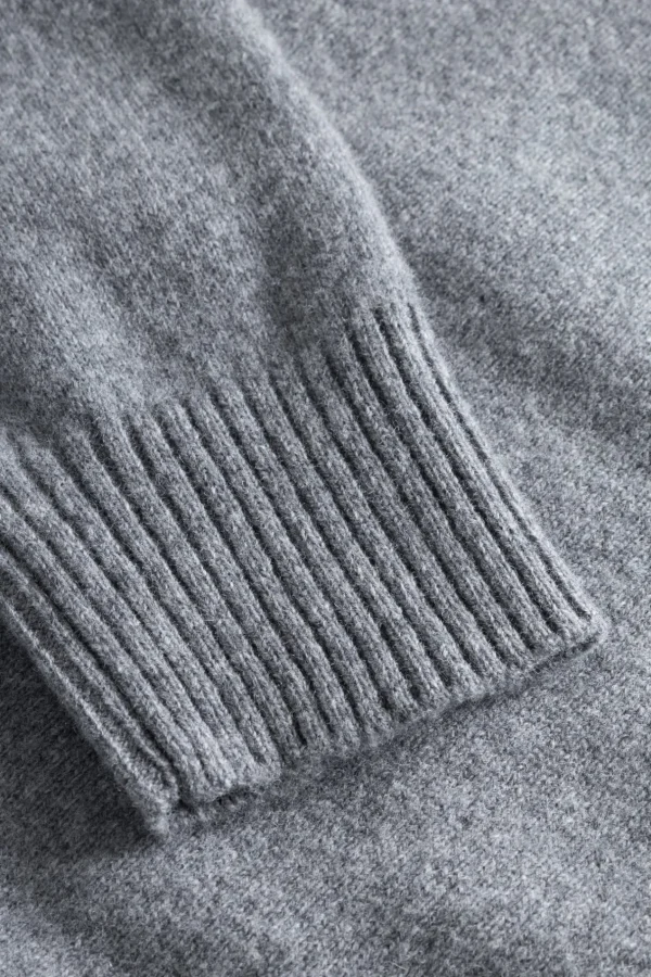 Norse Projects KNITWEAR^Norse Standard Merino Lambswool Sweater Grey Melange