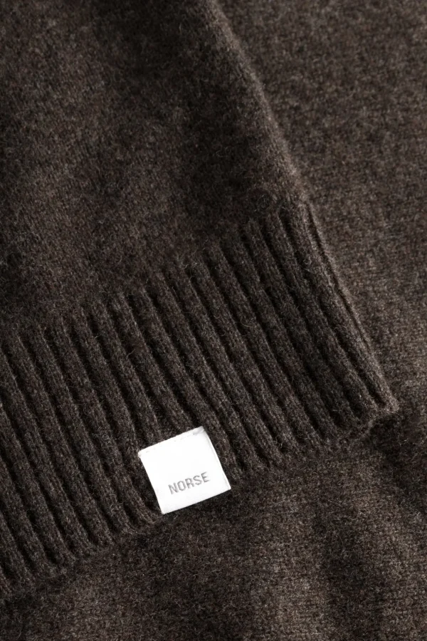 Norse Projects KNITWEAR^Norse Standard Merino Lambswool Sweater Heathland Brown