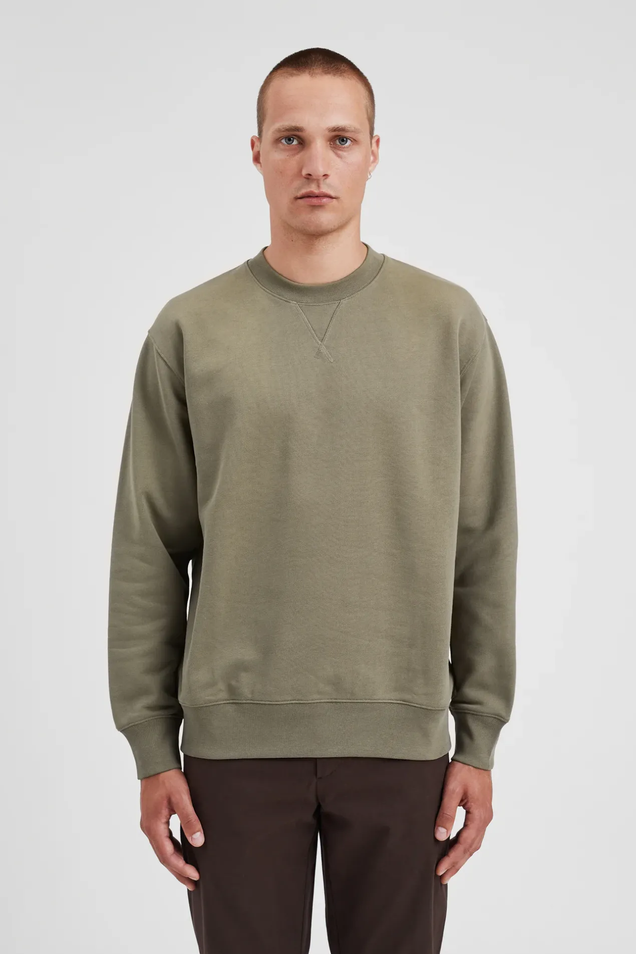 norse_standard_sweatshirt_2.webp Norse Projects SWEATSHIRTS^Norse Standard Sweatshirt Sediment Green
