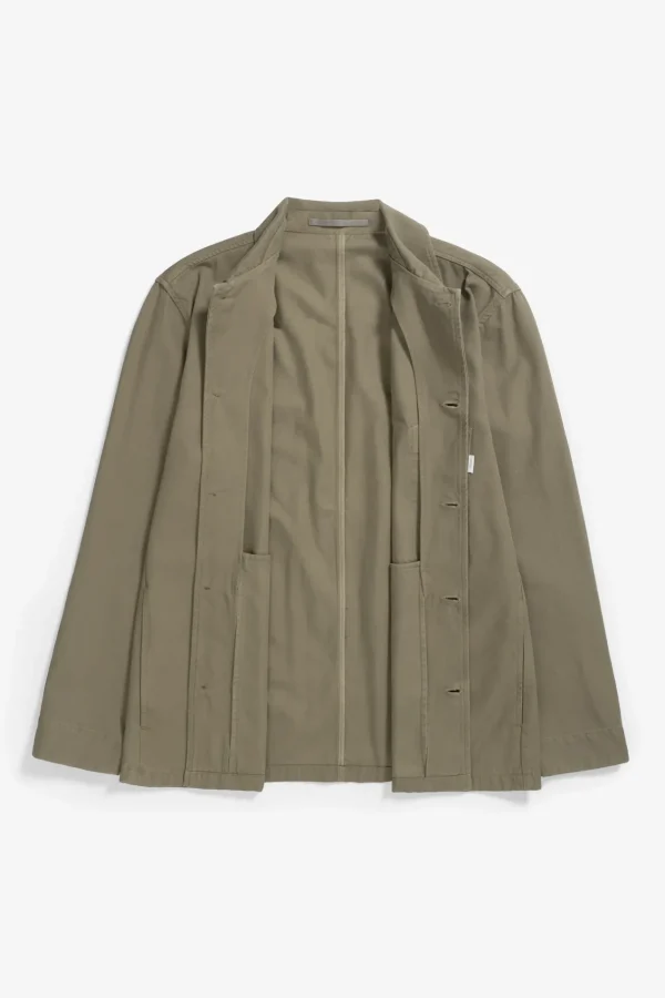 Norse Projects OVERSHIRTS^Norse Standard Twill Overshirt Sediment Green