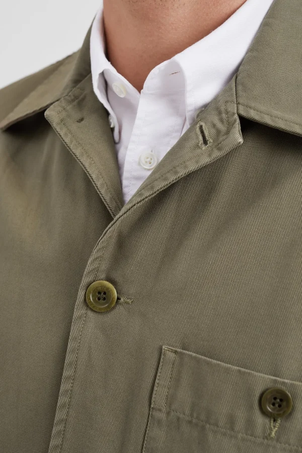Norse Projects OVERSHIRTS^Norse Standard Twill Overshirt Sediment Green