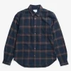 Norse Projects SHIRTING^Osvald Flannel Check Shirt Wine Red