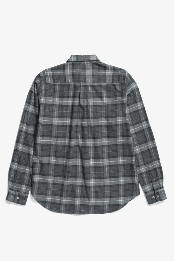 Norse Projects SHIRTING^Osvald Flannel Check Shirt Grey Melange