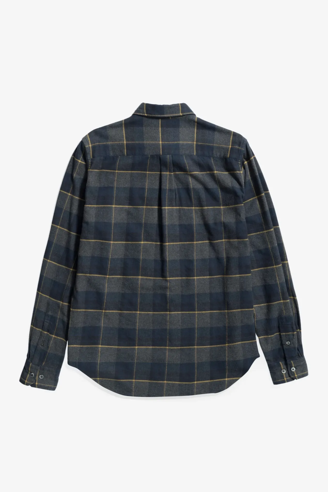 osvald_flannel_check_shirt_1-2.webp Norse Projects SHIRTING^Osvald Flannel Check Shirt Dark Navy