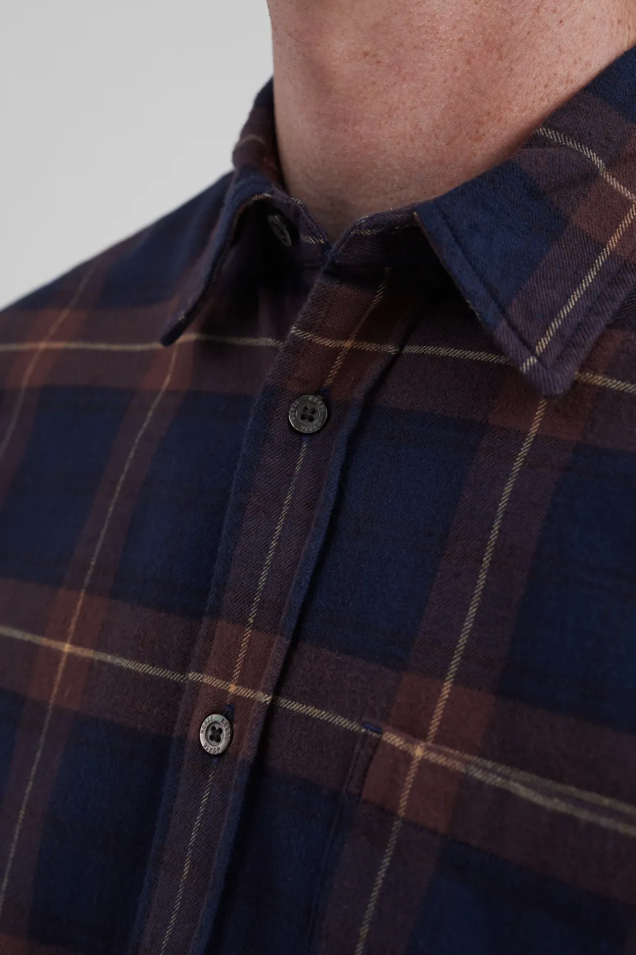 osvald_flannel_check_shirt_4.webp Norse Projects SHIRTING^Osvald Flannel Check Shirt Wine Red