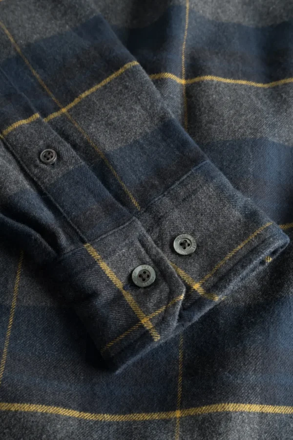 Norse Projects SHIRTING^Osvald Flannel Check Shirt Dark Navy