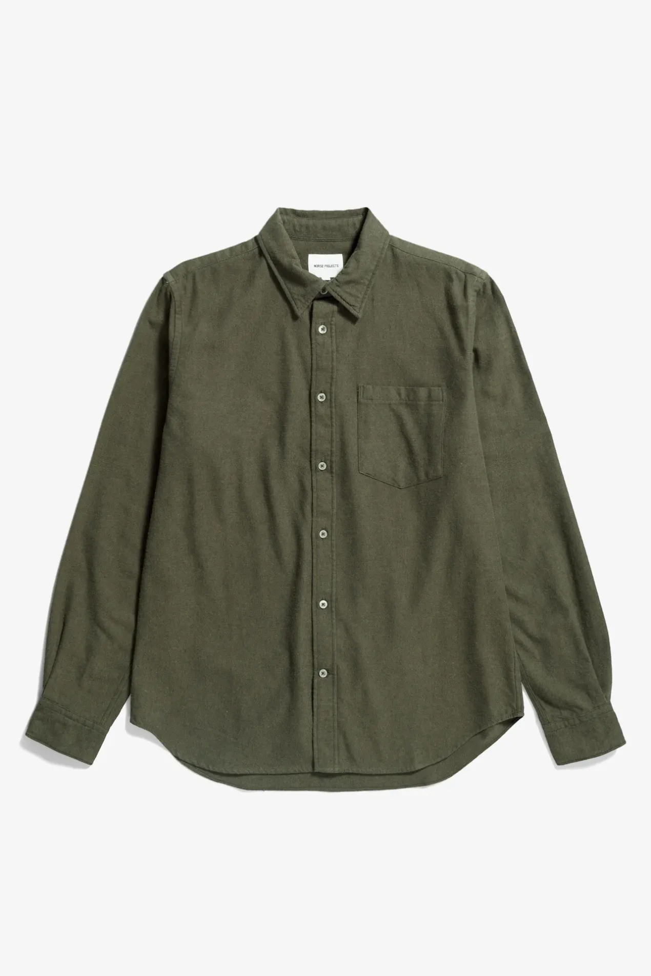 osvald_flannel_shirt_0.webp Norse Projects SHIRTING^Osvald Flannel Shirt Sitka Green