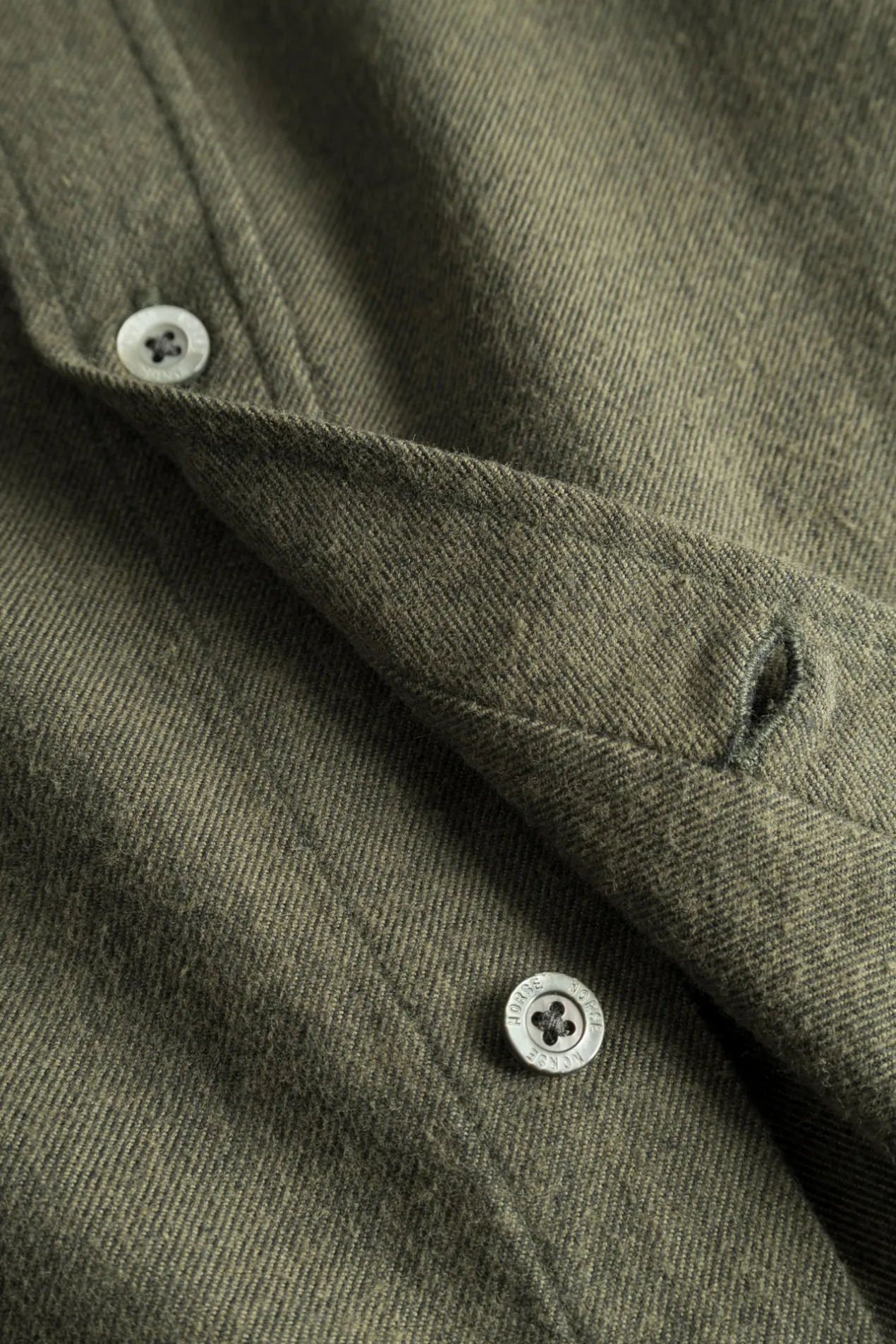 osvald_flannel_shirt_5.webp Norse Projects SHIRTING^Osvald Flannel Shirt Sitka Green