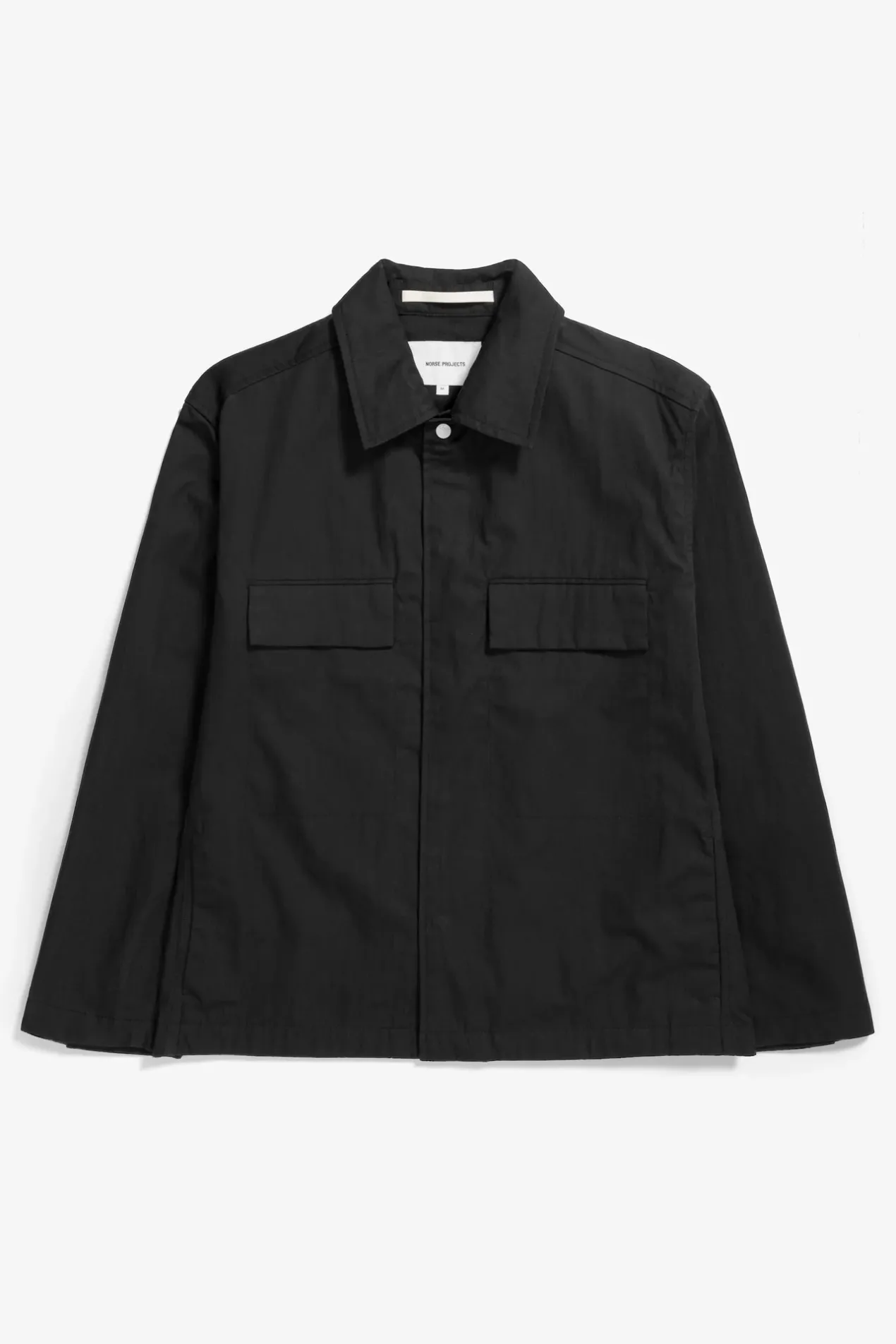 pelle_fine_broken_twill_overshirt_0-1.webp Norse Projects OVERSHIRTS^Pelle Fine Broken Twill Overshirt Black