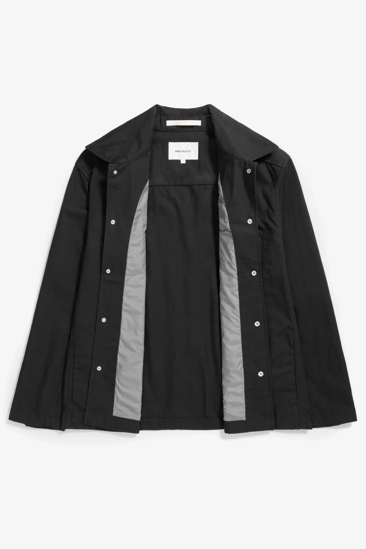 pelle_fine_broken_twill_overshirt_1-1.webp Norse Projects OVERSHIRTS^Pelle Fine Broken Twill Overshirt Black