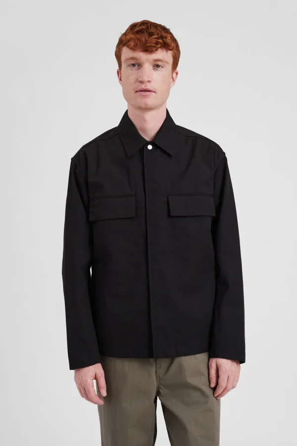 Norse Projects OVERSHIRTS^Pelle Fine Broken Twill Overshirt Black