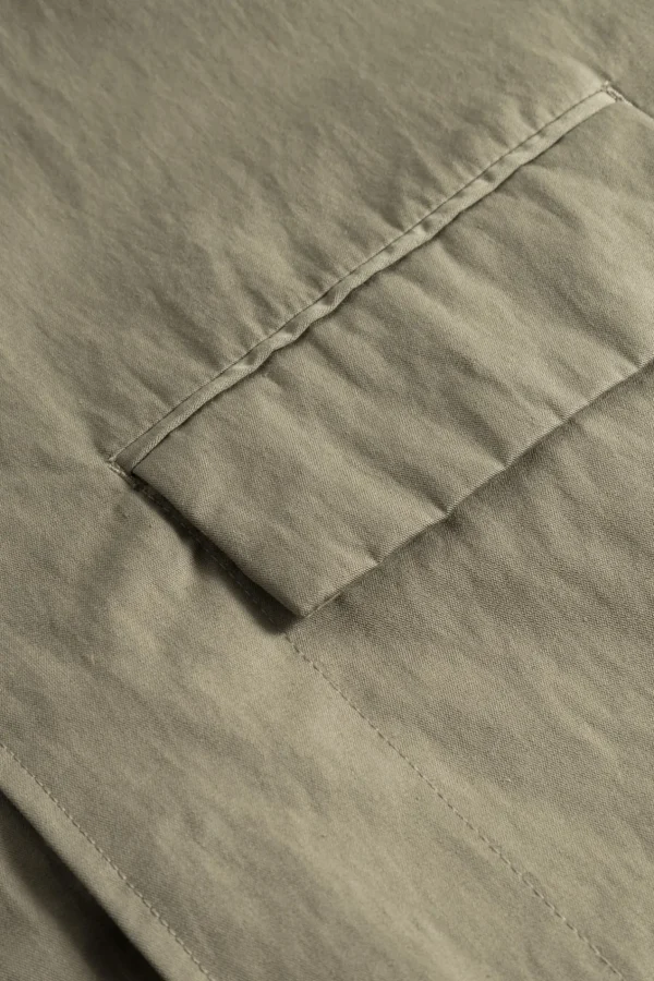 Norse Projects OVERSHIRTS^Pelle Fine Broken Twill Overshirt Sediment Green