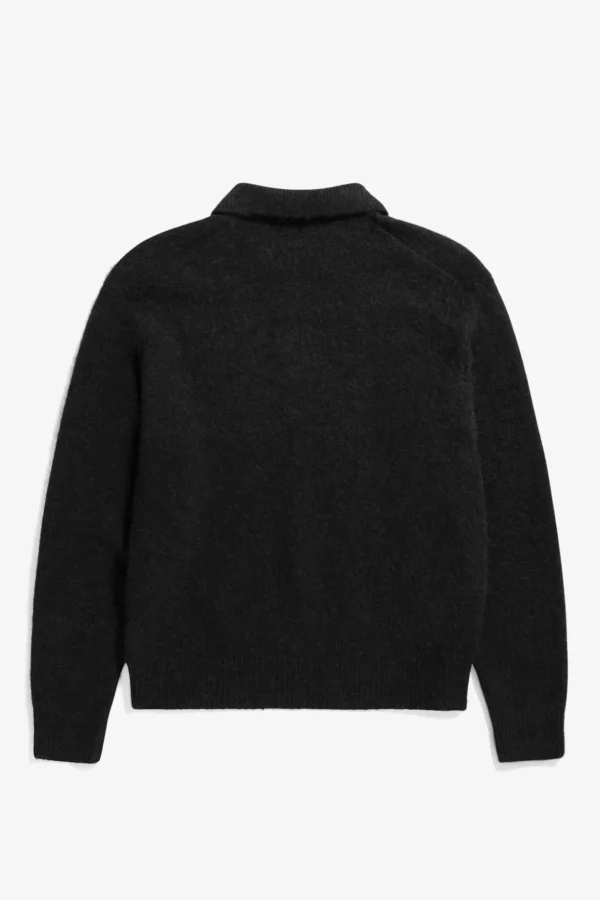 Norse Projects KNITWEAR^Rasmus Relaxed Brushed Polo Black