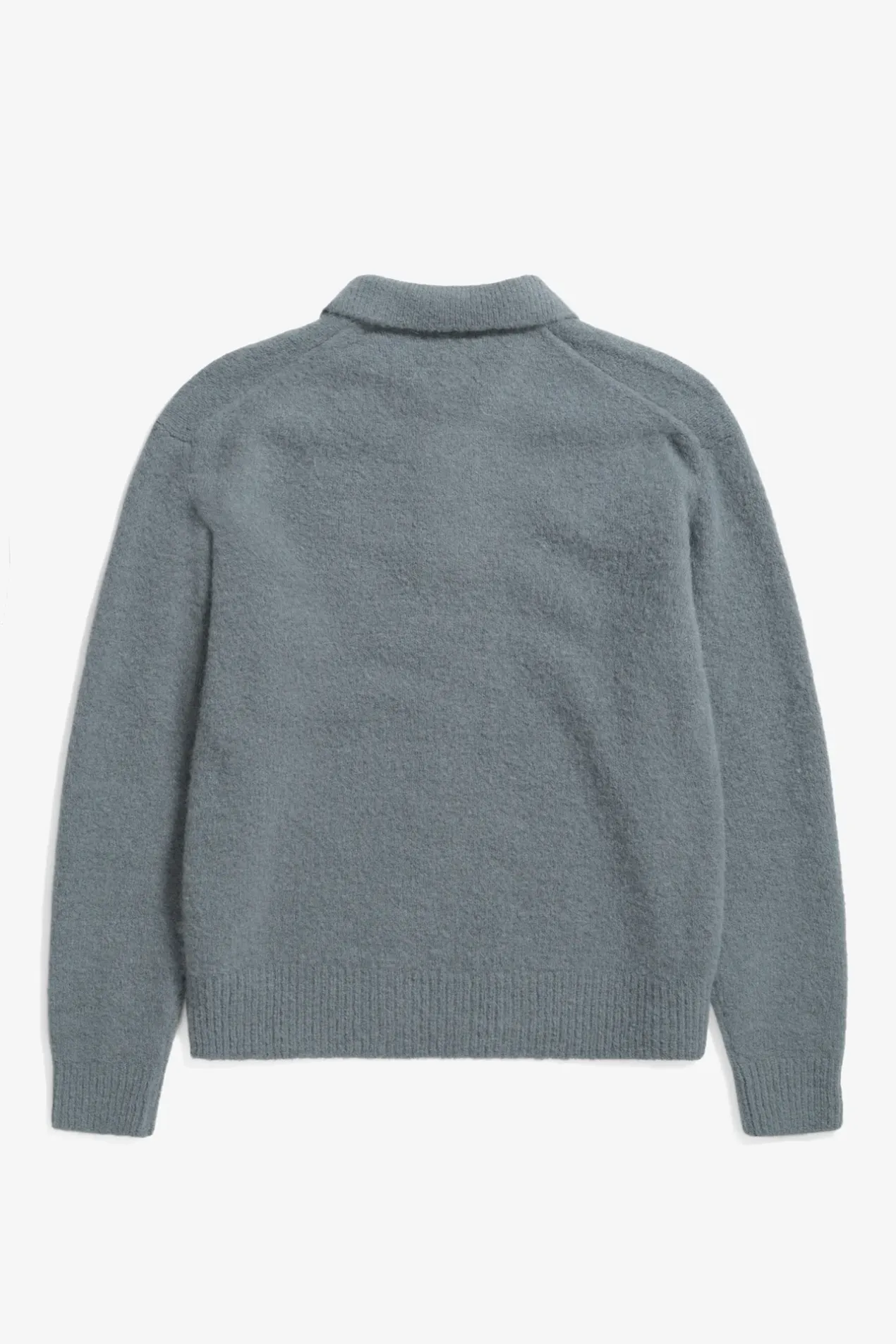 rasmus_relaxed_brushed_polo_1.webp Norse Projects KNITWEAR^Rasmus Relaxed Brushed Polo Mouse Grey