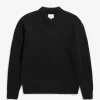Norse Projects KNITWEAR^Rasmus Relaxed Brushed V-Neck Sweater Black